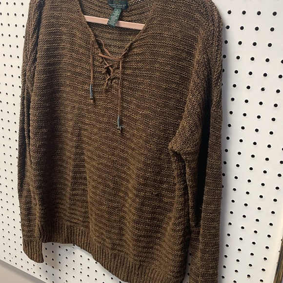 Polo Ralph Lauren Bohemian Brown Sweater Womens’s sz L - Picture 6 of 7
